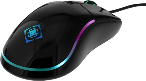 Deltaco RGB Gaming Mouse, schwarz glänzend, USB