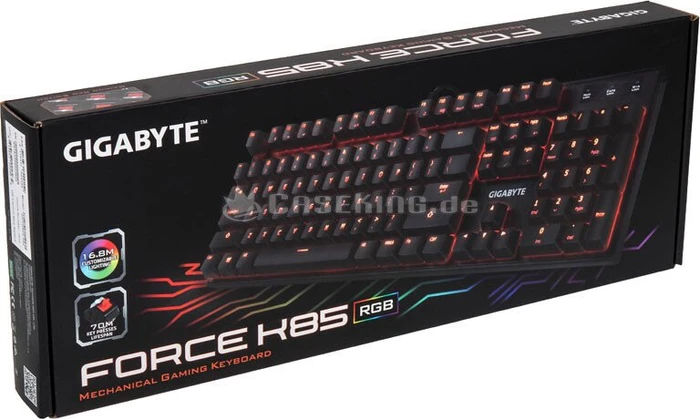 GIGABYTE Force K85, Kailh RED, USB, DE