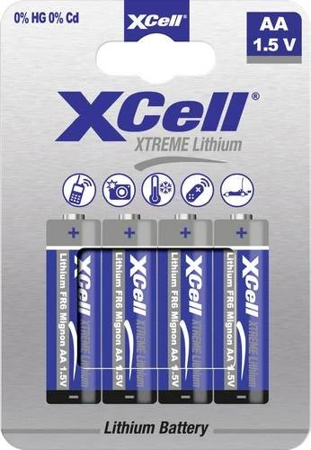 XCell Xtreme Lithium Mignon AA, 4er-Pack
