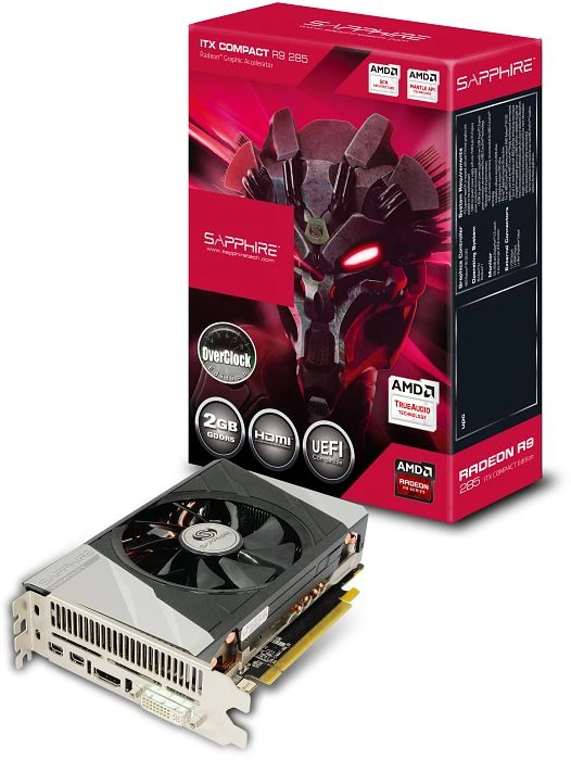 Sapphire Radeon R9 285 ITX Compact OC, 2GB GDDR5, DVI, HDMI, 2x mDP, lite retail