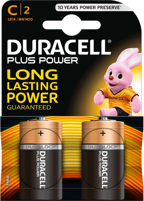 Duracell Plus Power Baby C, 2er-Pack