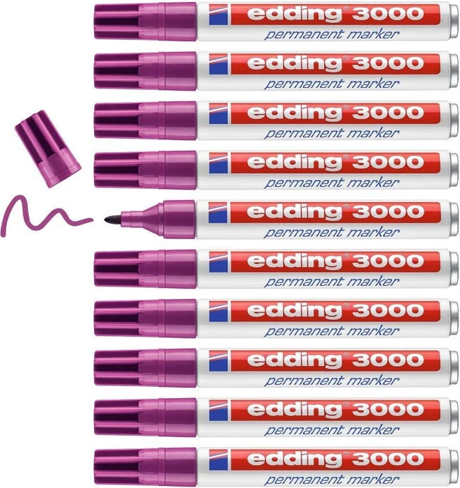 edding 3000 Permanentmarker rotviolett, 10er-Pack