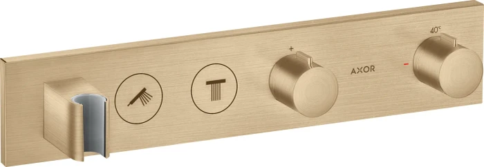 Hansgrohe Axor ShowerSolutions Thermostatmodul Select 460/90 Unterputz für 2 Verbraucher brushed bronze