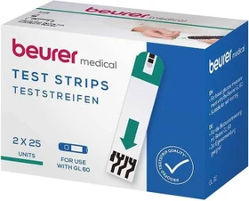 Beurer Blutzucker-Teststreifen für GL 60, 50 Stück