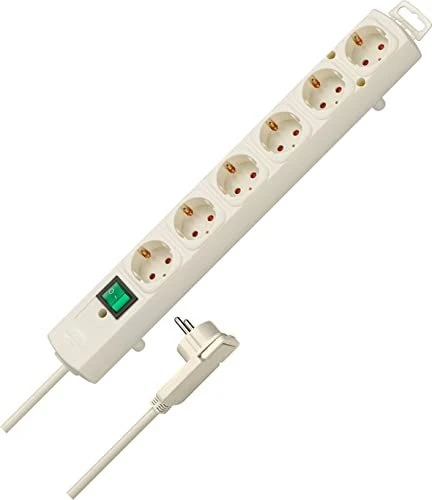 Brennenstuhl Comfort-Line Plus mit Schalter, 6-fach, 2m, weiß