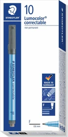 Staedtler Lumocolor 305 F correctable schwarz, 10er-Pack