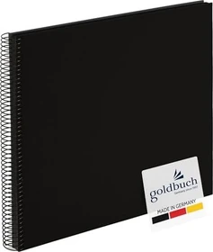 Goldbuch Spiralbalbum Bella Vista 35x30 schwarz Seiten schwarz