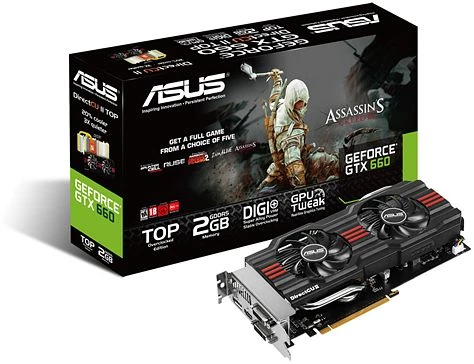 ASUS GeForce GTX 660, GeForce GTX 660, 2GB GDDR5, 2x DVI, HDMI, DP