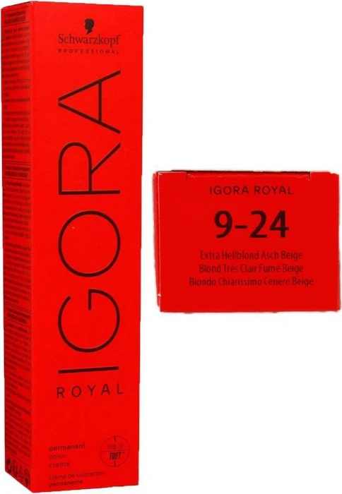 Schwarzkopf Igora Royal Haarfarbe 9-24 extra hellblond asch beige, 60ml