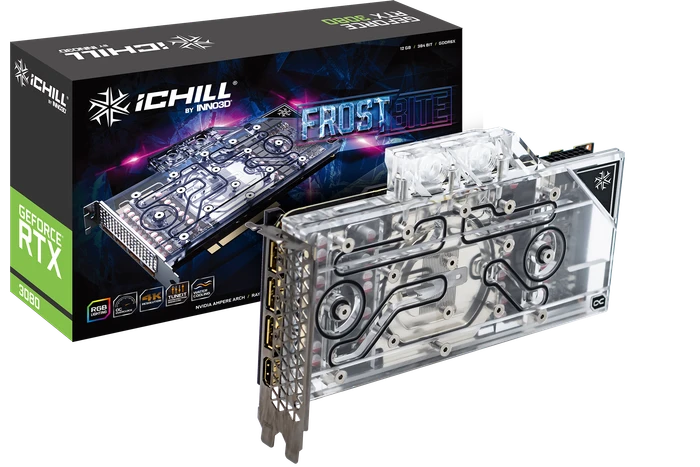 INNO3D GeForce RTX 3080 iCHILL Frostbite LHR, 12GB GDDR6X, HDMI, 3x DP