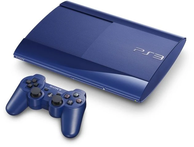Sony PlayStation 3 Super Slim - 12GB Bundle inkl. 2 Controller blau