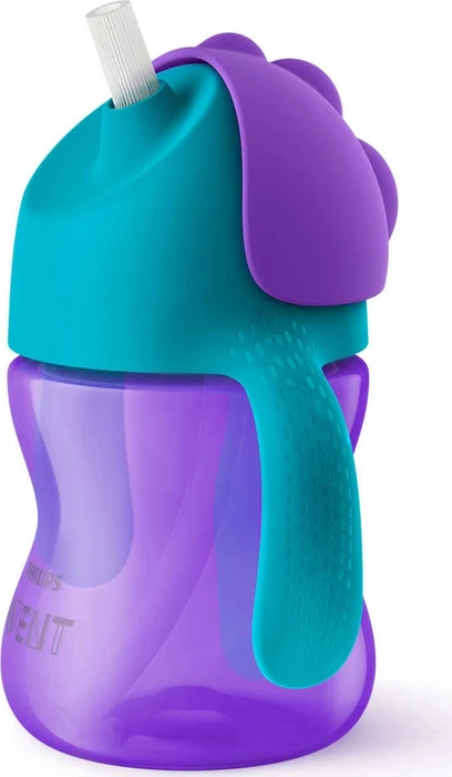 Philips Avent SCF796/02 Strohhalmbecher Trinkbecher, 9+M, 200ml, violett/türkis