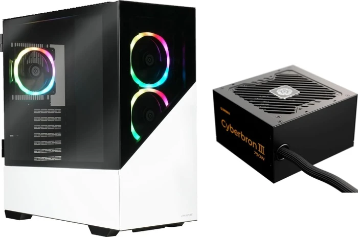 Enermax K8 Snow White Black, weiß/schwarz, Glasfenster, 750W