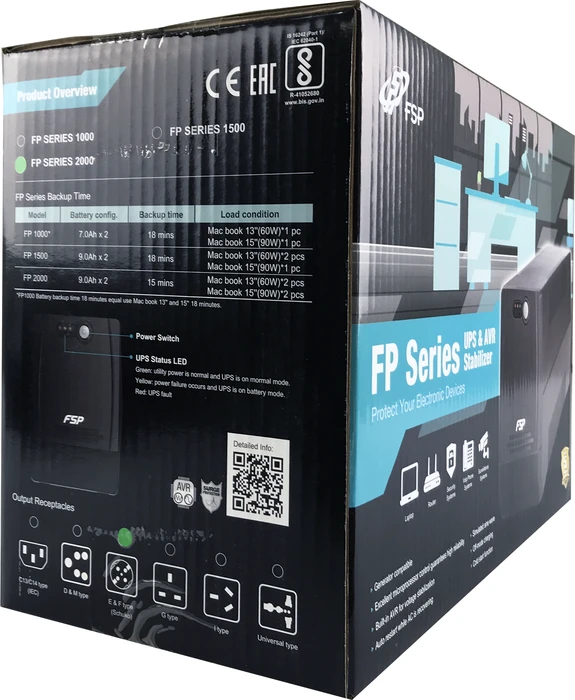 FSP FP 1000, 1000VA, USB/seriell