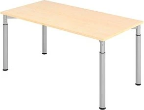 Kaiserkraft Vera-Zwo VYS16/3/S Schreibtisch 160x80cm Ahorn/silber