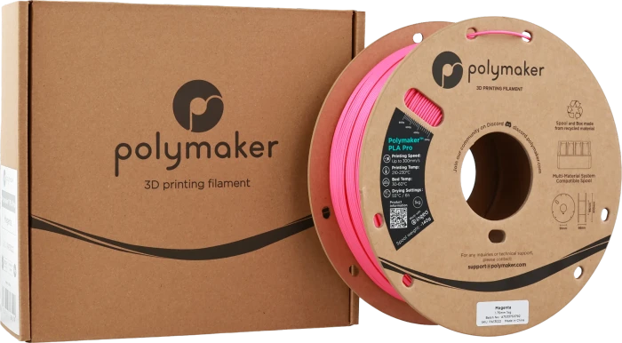 Polymaker PLA, Magenta, Spule, 1.75mm, 1.00kg