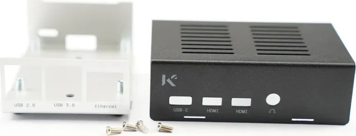 KKSB Gehäuse für Raspberry Pi 4, silber/schwarz
