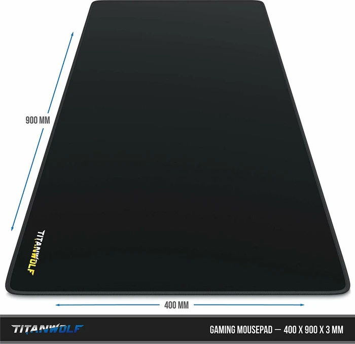 Titanwolf Yellow Stroke XXL Speed Gaming-Mauspad, schwarz/gelb