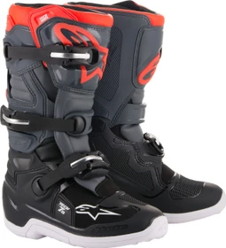Alpinestars Youth Tech 7S Motorradstiefel schwarz/grau/rot