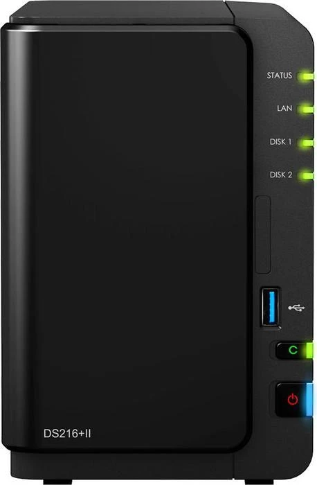 Synology DiskStation DS216+II 14TB, 1GB RAM, 1x RJ-45 1000Base-T, 1x USB-A 3.0