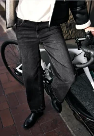 Street One Studio Wide Leg Jeans black soft wash (Damen)