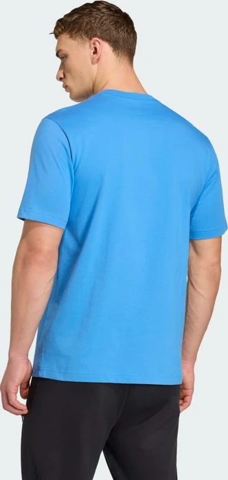 adidas Essentials Linear Single Jersey T-Shirt kurzarm ray blue/off white (Herren)