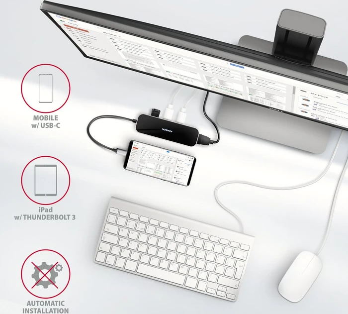 Axagon 6in1 USB-C Combo Hub, USB-C 3.0 [Stecker]