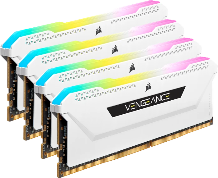 Corsair Vengeance RGB PRO SL weiß UDIMM 64GB Kit, DDR4-3200, CL16-20-20-38
