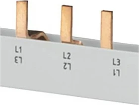Siemens Stiftsammelschiene berührungssicher, 10mm2 4-phasig, 214mm lang schneidbar, mit Endkappen