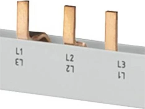 Siemens Stiftsammelschiene berührungssicher, 10mm2 4-phasig, 214mm lang schneidbar, mit Endkappen