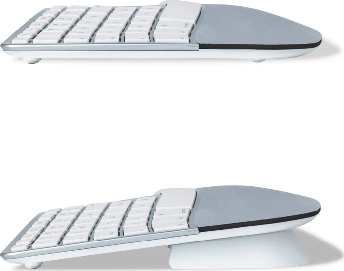 Matias Sculpted Ergonomic Rechargeable Keyboard for Mac, silber, USB, DE