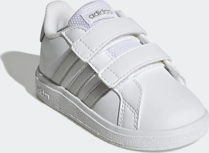 adidas Grand Court Lifestyle Hook and Loop cloud white/matte silver (Junior)