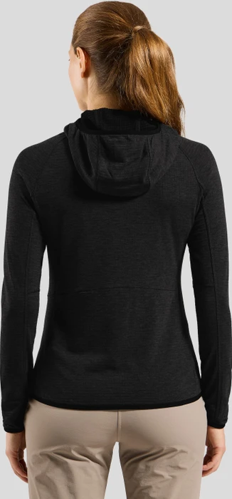 Odlo Ascent Midlayer Hooded Zip Funktionsjacke schwarz (Damen)