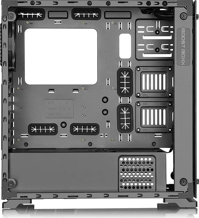 CSL-Computer BoostBoxx Vega, schwarz, Glasfenster