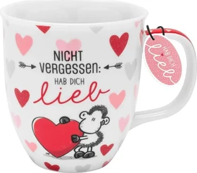 Sheepworld Kaffeebecher Hab Dich lieb! 400ml