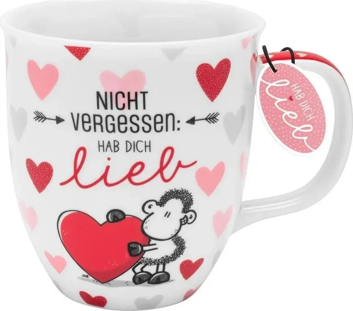 Sheepworld Kaffeebecher Hab Dich lieb! 400ml