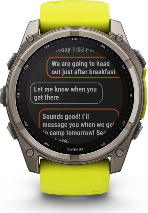 Garmin Fenix 8 51mm Sapphire Solar titanium/amp yellow-graphite