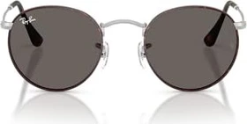 Ray-Ban RB3447 Round Metal 53mm matte matt havana on matt silver/dark grey