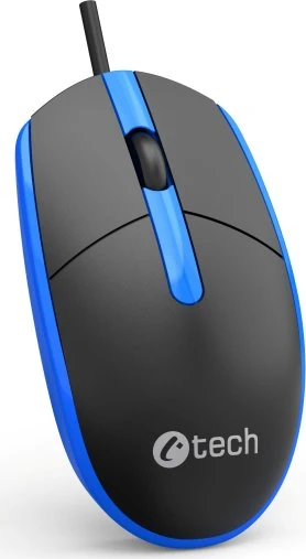 C-Tech WM-10B Wired Mouse schwarz/blau, USB