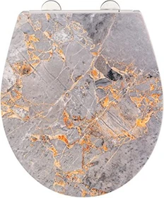 Wenko Grey Marble WC-Sitz mit Absenkautomatik mehrfarbig