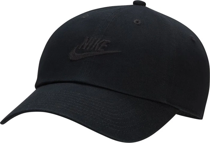 Nike Club unstrukturierte Futura Wash Kappe schwarz