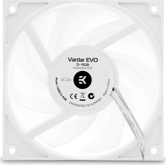 EK Water Blocks EK-Vardar EVO 120ER D-RGB White, 500-2200rpm, 120mm (3831109825372)