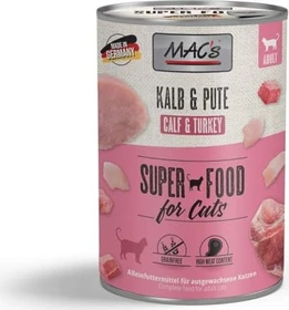MAC's Cat Kalb und Pute Adult, 2.40kg (6x 400g)