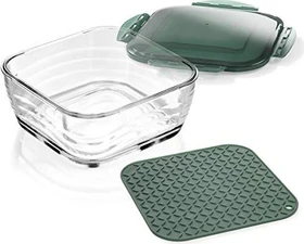 Genius Glasschüssel Aufbewahrungsbehälter-Set grün, 3-tlg.