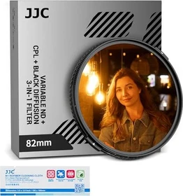 JJC 3in1 CPL + ND2-ND32 (1-5 stops) + Black Mist 1/4 Filter 82mm