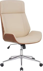 CLP Varel Bürostuhl, walnuss/creme