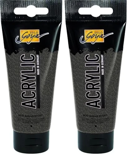 Kreul Solo Goya Acrylic Acrylfarbe, anthraziteffekt, 100ml