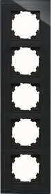 Kopp HK07 Glas-Abdeckrahmen 5-fach, schwarz