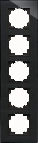 Kopp HK07 Glas-Abdeckrahmen 5-fach, schwarz