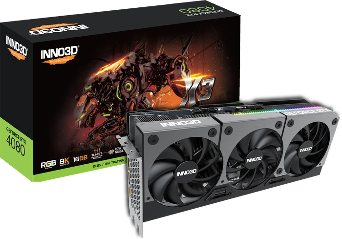 INNO3D GeForce RTX 4080 X3, 16GB GDDR6X, HDMI, 3x DP